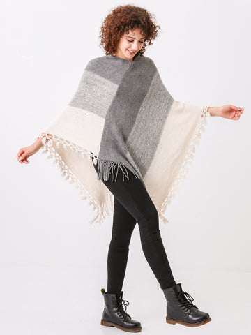 Crochet Fringe Knit Poncho
